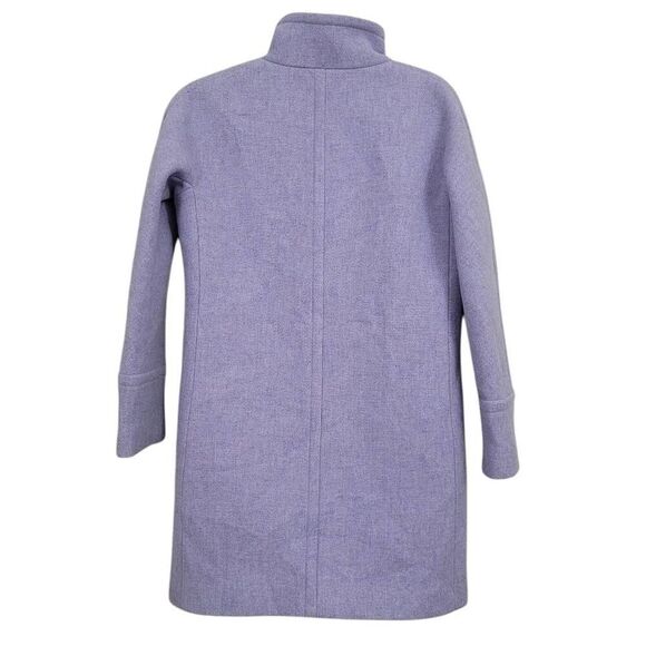 J. Crew Stadium Cloth Cocoon Lilac French Purple Wool Coat Sz 00 Nello Gori B277 - Picture 5 of 11